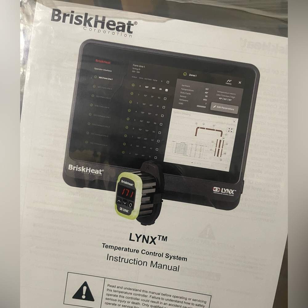 Briskheat LYNX® OPERATOR INTERFACE